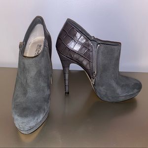 Michael Kors Grey Suede Ankle Booties